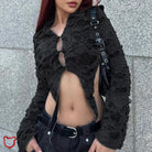 Black lace crop top - The Cursed Closet