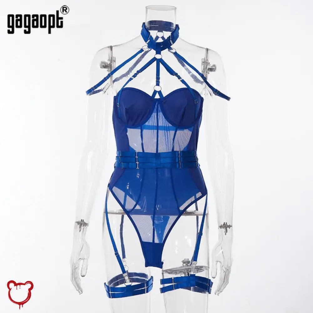 Black Lace Garter Bodysuit - The Cursed Closet