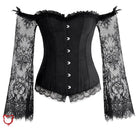 Black lace off shoulder corset - The Cursed Closet