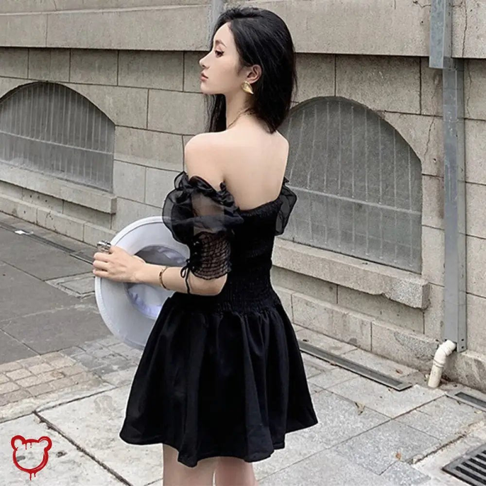 Black Lace Sleeve Dress' - The Cursed Closet