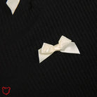 Black Lace - Up Bow Crop Top - The Cursed Closet