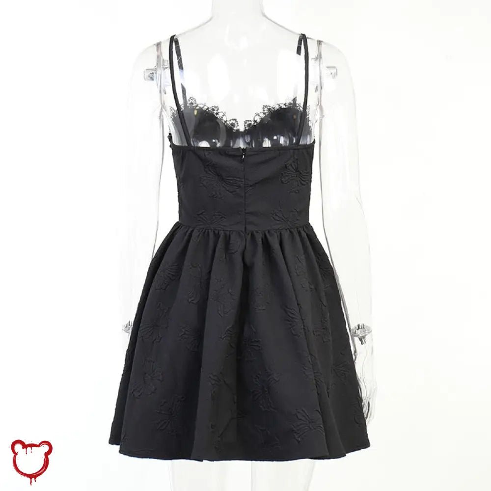 "Black Lace - Up Dress" - The Cursed Closet