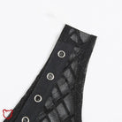 Black Lace - Up Fishnet Bodysuit - The Cursed Closet