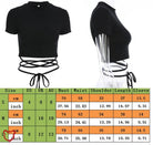 Black Lace Up Tee - The Cursed Closet