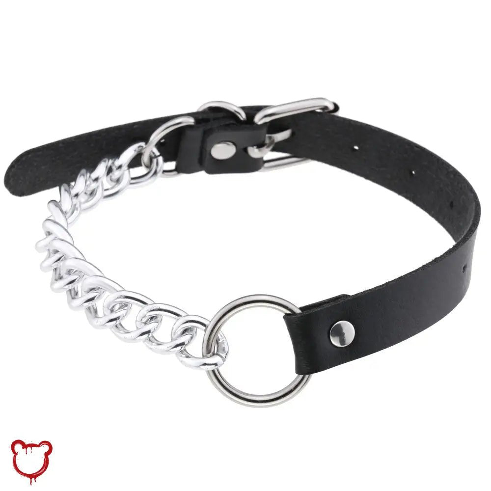 Black Leather Choker - The Cursed Closet