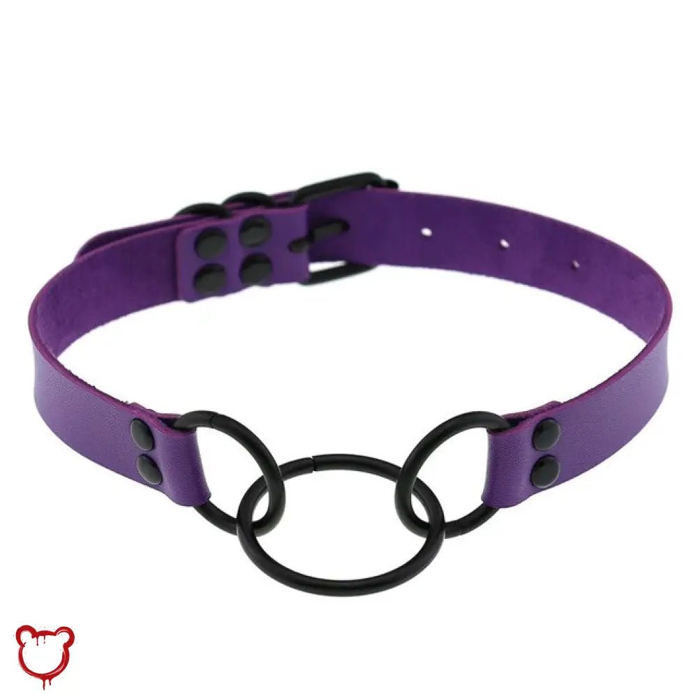 Black Leather Goth Choker - The Cursed Closet