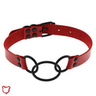 Black Leather Goth Choker - The Cursed Closet