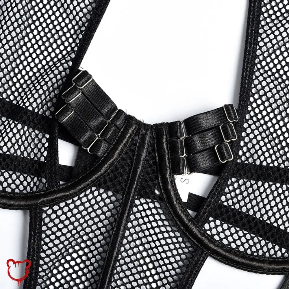 Black Mesh Bodysuit - The Cursed Closet