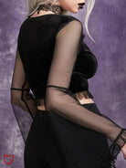 Black Mesh Crop Top - The Cursed Closet