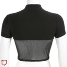 Black Mesh Crop Top' - The Cursed Closet
