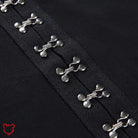 "Black Mesh Eyelet Top" - The Cursed Closet