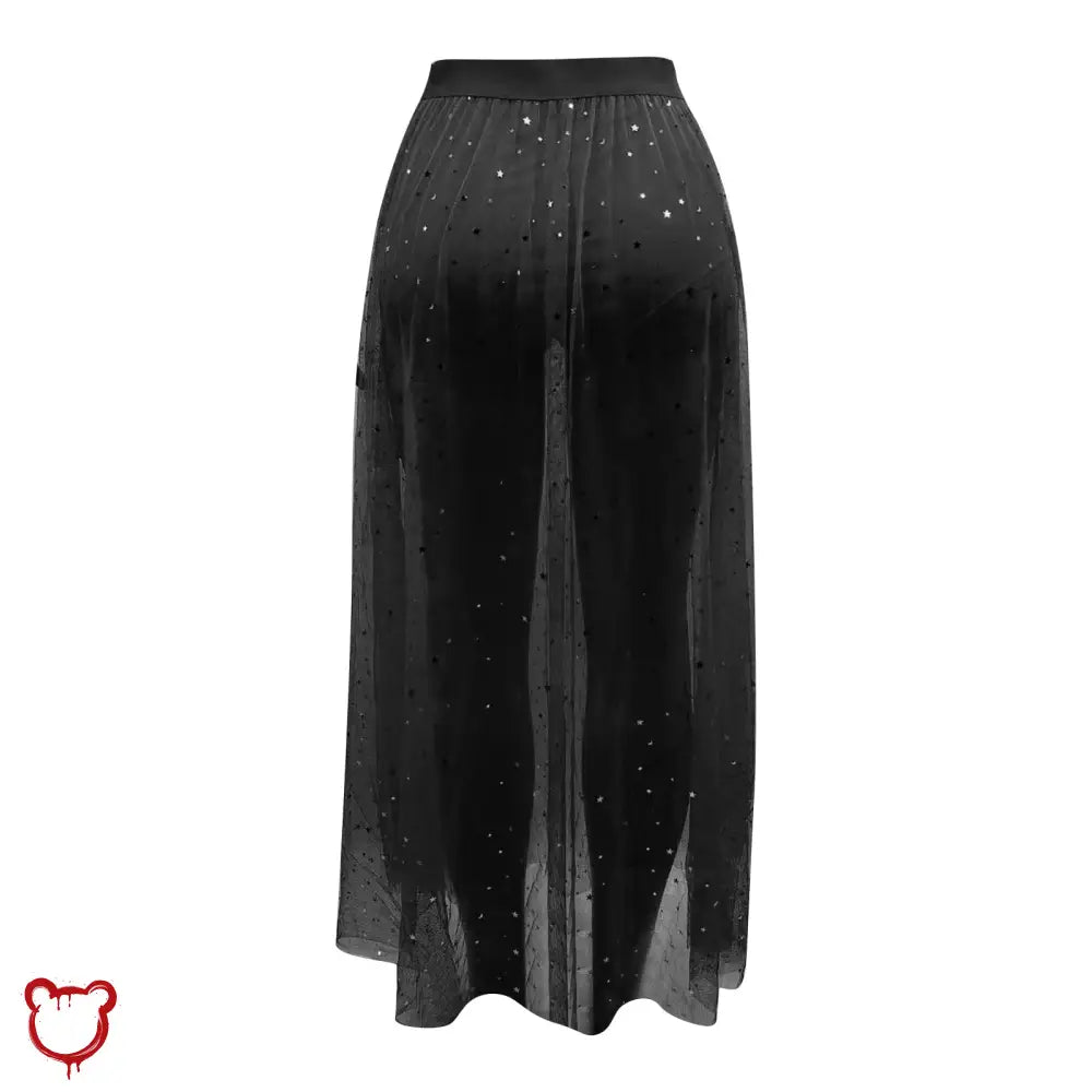 Black mesh high waist maxi skirt - The Cursed Closet