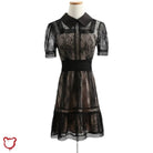 Black Mesh Lace Dress - The Cursed Closet