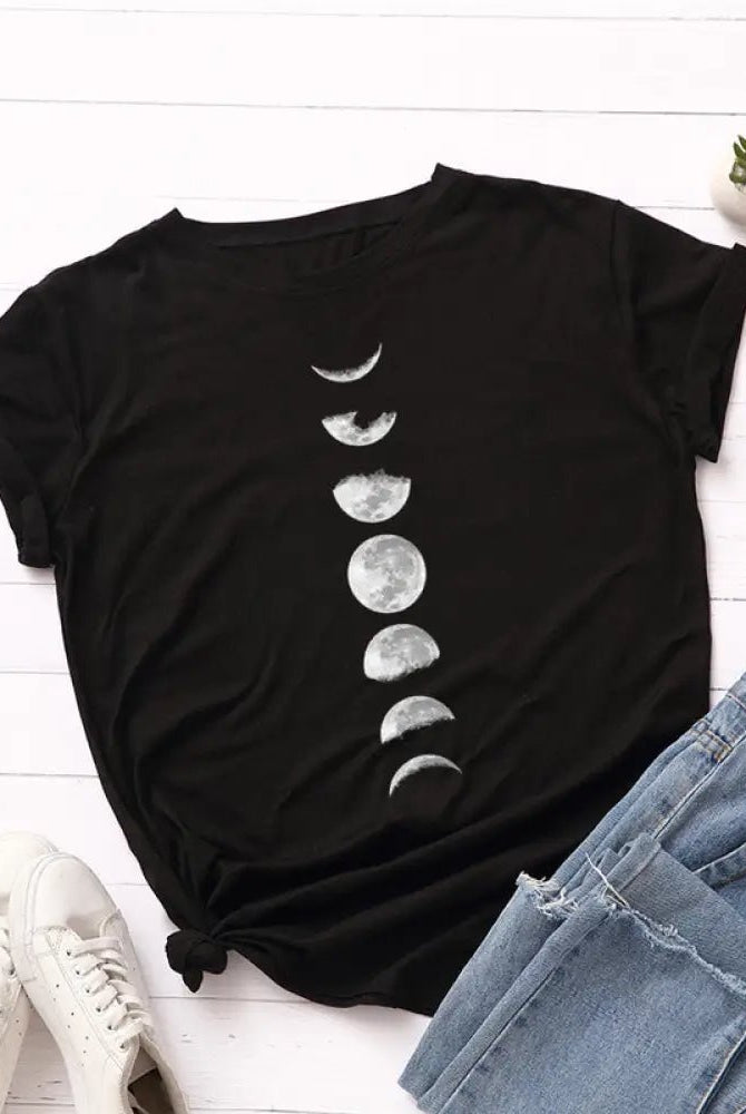 Black Moon Phase Tee' - The Cursed Closet