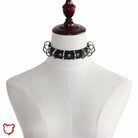 Black Onyx Multi - Ring Choker - The Cursed Closet