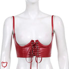 Black or Red Lace - Up Corset Belt - The Cursed Closet