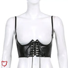 Black or Red Lace - Up Corset Belt - The Cursed Closet