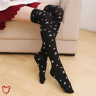 Black Over Knee Socks - Rising Star - The Cursed Closet