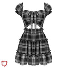 Black Plaid Two - Piece Set' - The Cursed Closet