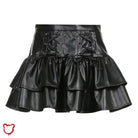 Black Pleated PU Mini Skirt' - The Cursed Closet