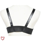 Black PU Lace - Up Bra Top - The Cursed Closet