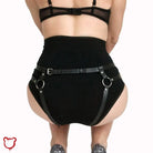 Black Pu Leather Harness Underwear - Intense Accessories