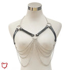 Black Pu Leather Top & Harness Accessories