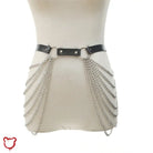 The Cursed Closet 'Deadbeat' PU Leather Top/Chain Harness (Sold separately) at $19.99 USD