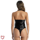 Black PU Mesh Bodysuit - The Cursed Closet