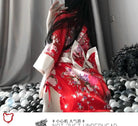 Black Red Kimono Cosplay Ensemble - The Cursed Closet