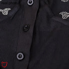 Black Rhinestone Skull Crop Top - The Cursed Closet