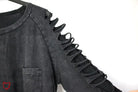 Black Ripped Oversized Alternative Top' - The Cursed Closet
