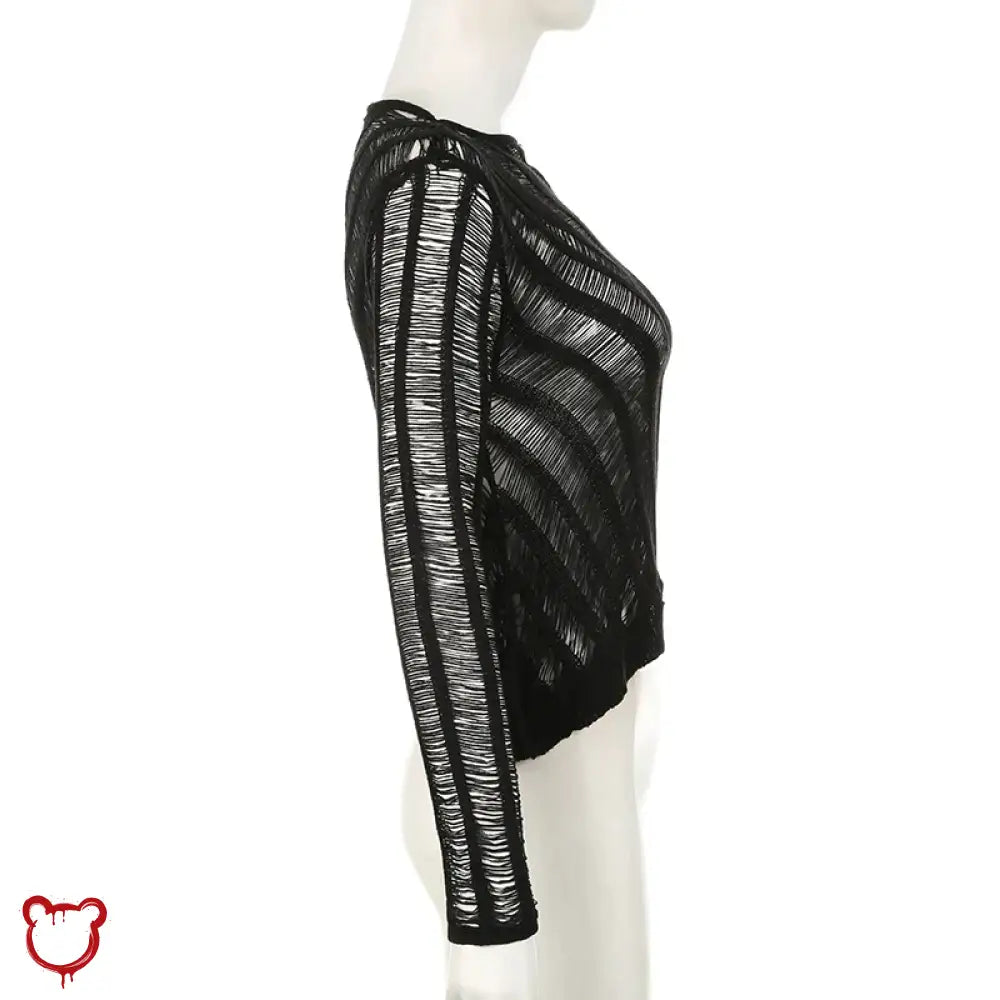 Black Ripped Sweater - The Cursed Closet