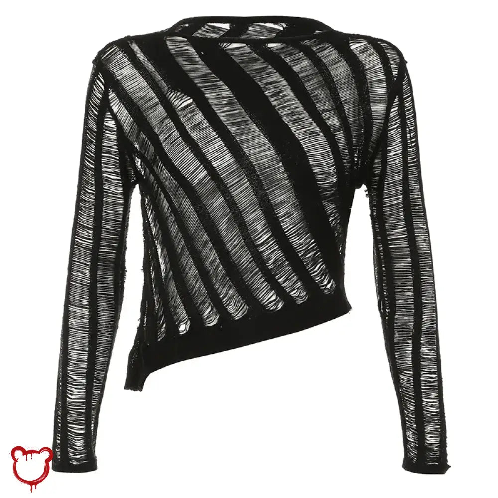Black Ripped Sweater - The Cursed Closet