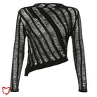 Black Ripped Sweater - The Cursed Closet