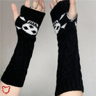 Black Skull Arm Warmers - The Cursed Closet