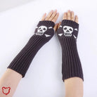 Black Skull Arm Warmers - The Cursed Closet