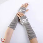 Black Skull Arm Warmers - The Cursed Closet