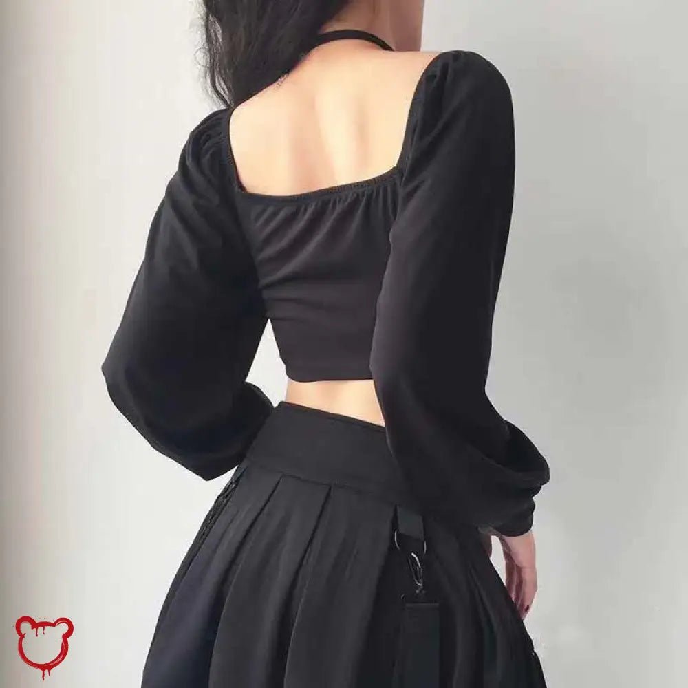 Black Sleeveless Chain Top - The Cursed Closet