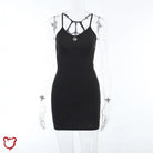 Black Spider Web Bodycon Dress - The Cursed Closet