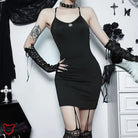 Black Spider Web Bodycon Dress - The Cursed Closet