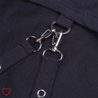 Black Strapped Hooded Top - The Cursed Closet