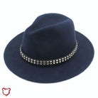 The Cursed Closet 'Shade Bather' Black stud fedora hat (4 Colours) at $20 USD