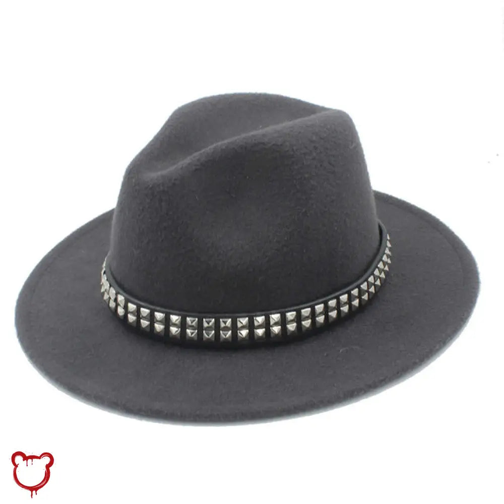 The Cursed Closet 'Shade Bather' Black stud fedora hat (4 Colours) at $20 USD