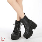 Black Studded Goth Boots - The Cursed Closet