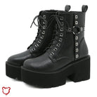Black Studded Goth Boots - The Cursed Closet