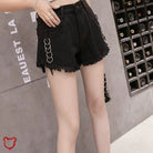 Black Tassel Chain Shorts - The Cursed Closet