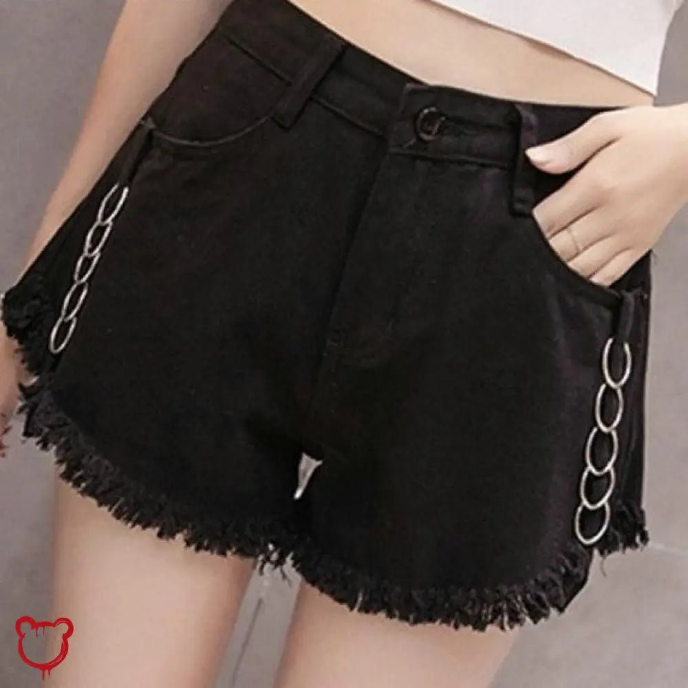 Black Tassel Chain Shorts - The Cursed Closet