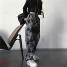 Black Tie Dye Grunge Pants - The Cursed Closet