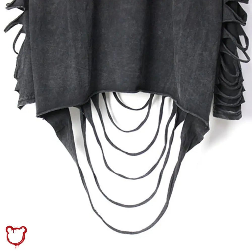 Black Torn Grunge Long Sleeve Top - The Cursed Closet